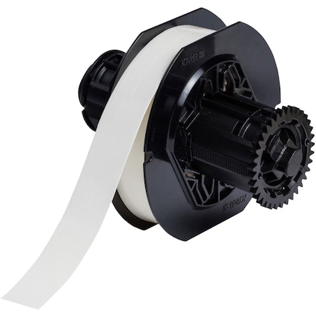 Brady B33 Polyester with Permanent Acrylic Adhesive Labels 0.375 in W x 85 ft L White B33C-375-422